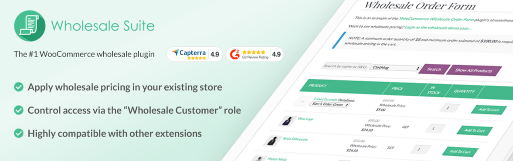 The Wholesale Suite's plugin banner