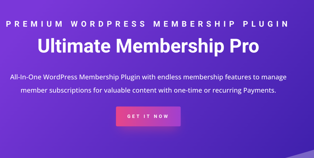 Ultimate Membership Pro for your WordPress membership site