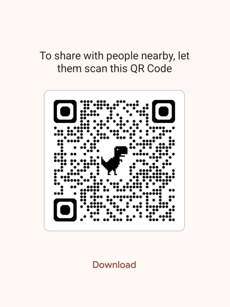 Chrome QR code example mobile version