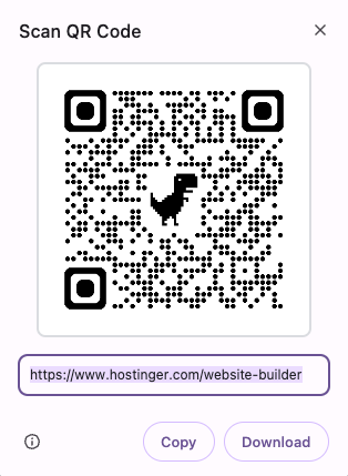 Chrome QR code example