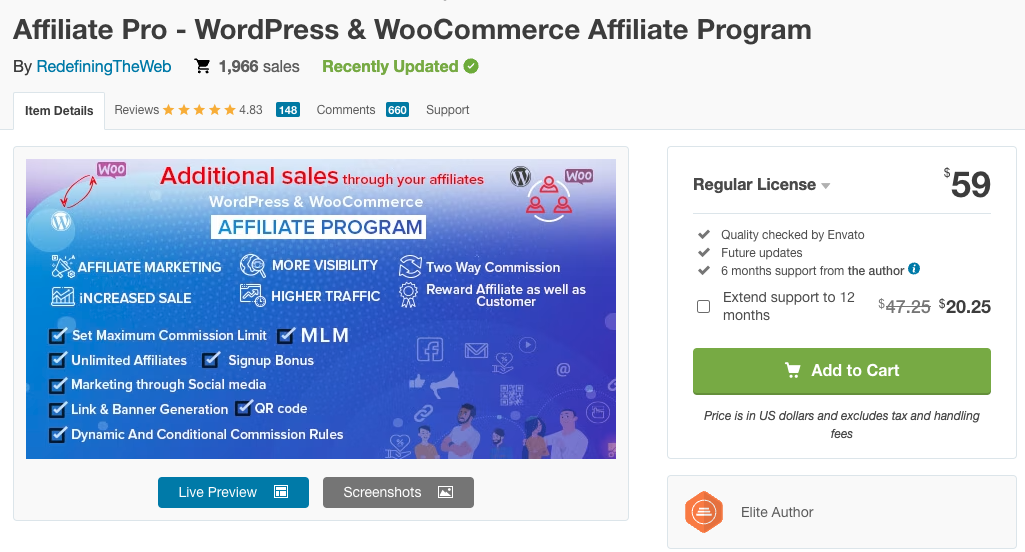 Affiliate Pro on CodeCanyon