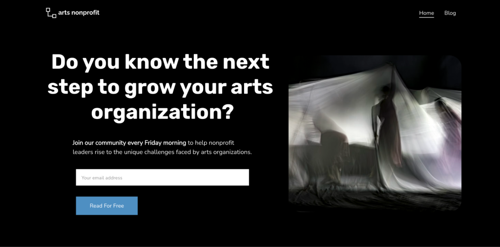 Arts Nonprofit homepage