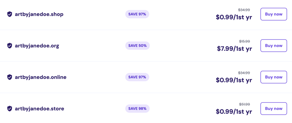 Choosing a domain for your website using Hostinger