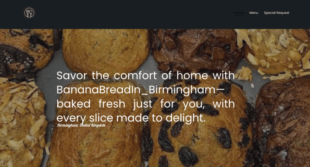 Homepage of Banana Bread In Birmingham